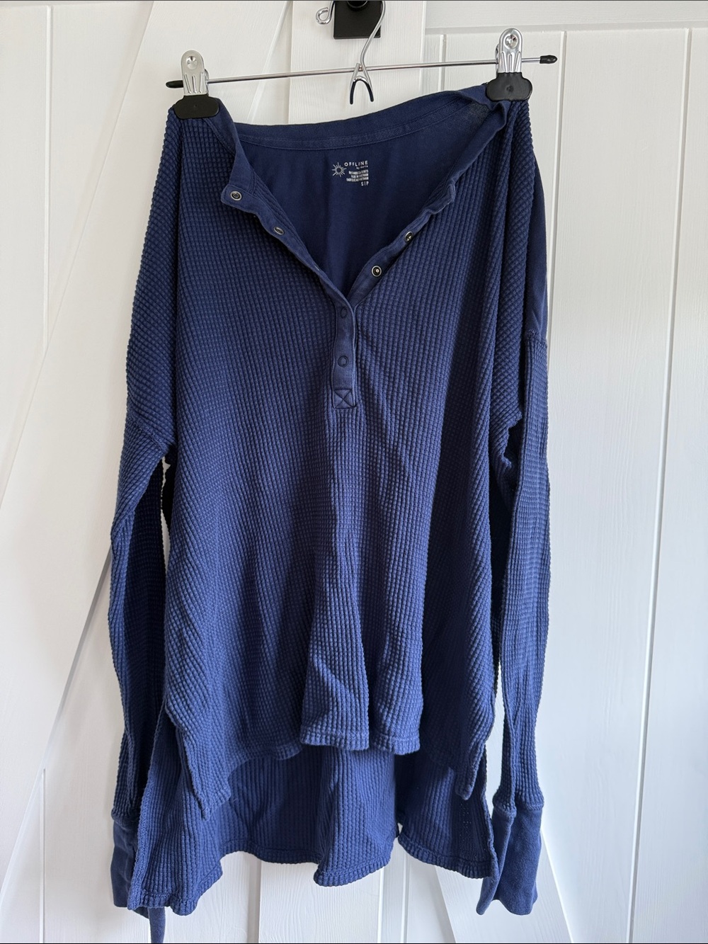 aerie Navy OFFLINE Graphic Waffle Tee
